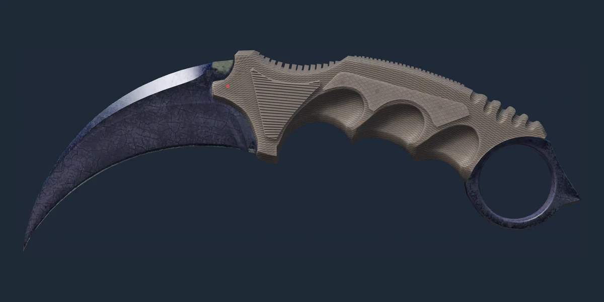 Forhåndsvisning af Karambit (★) | Blue Steel (Kampvansiret)