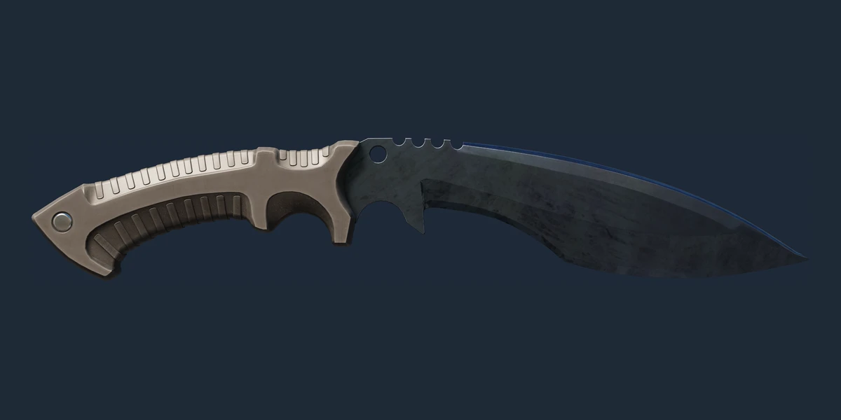 Aperçu de Couteau Kukri (★) | Acier bleui (Neuve)