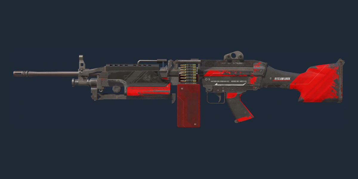 StatTrak™ M249 | System Lock (Battle-Scarred) preview