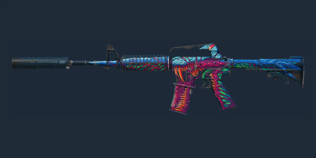 Náhled: M4A1-S (StatTrak™) | Hyper Beast (Silně opotřebený)