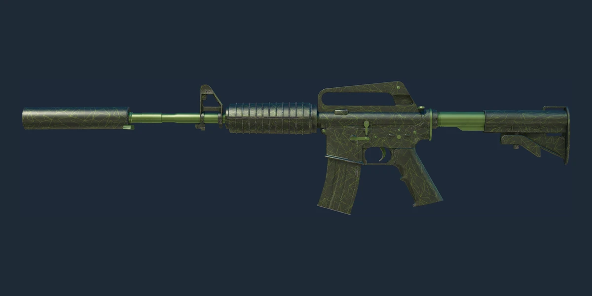 ตัวอย่าง M4A1-S | Moss Quartz (มีรอยถลอกเล็กน้อย)
