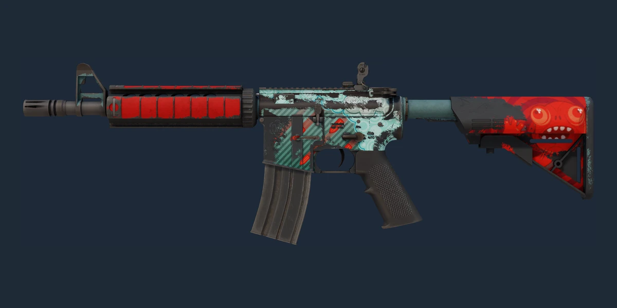 M4A4 | 총알 세례 (꽤 닳은) 미리보기