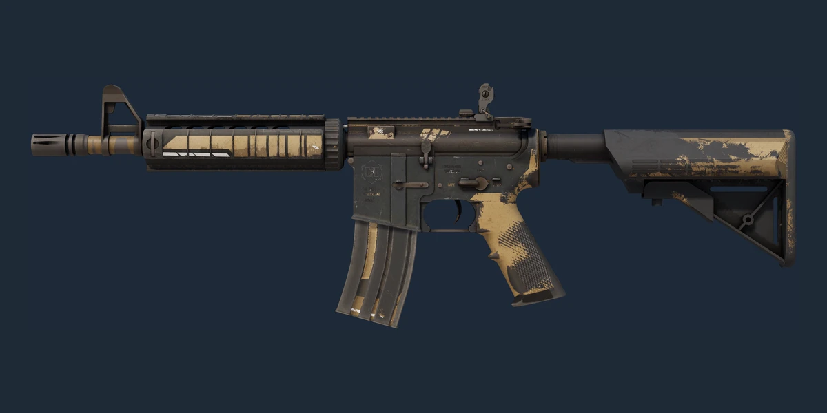Förhandsvisning av StatTrak™ M4A4 | Desert-Strike (Välanvänd)