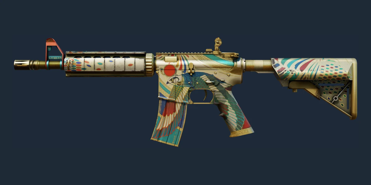 ตัวอย่าง M4A4 | Eye of Horus (มีรอยถลอกอย่างมาก)