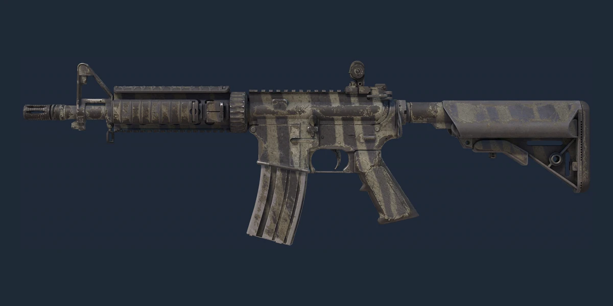 Souvenir M4A4 | Faded Zebra (Well-Worn) preview