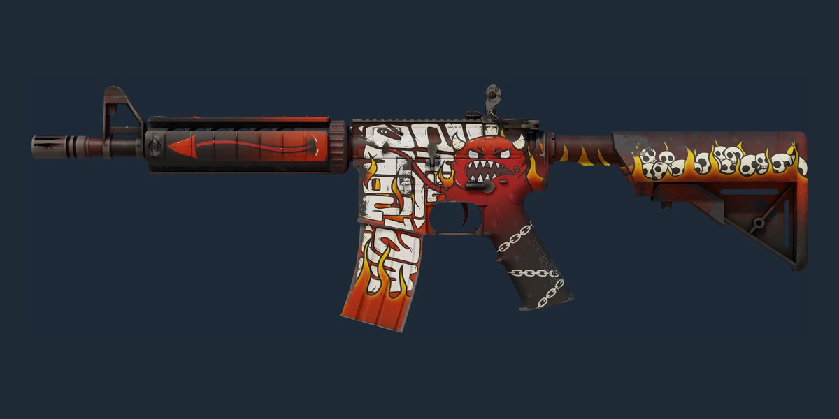 M4A4 | Hellfire (Minimal Wear) preview