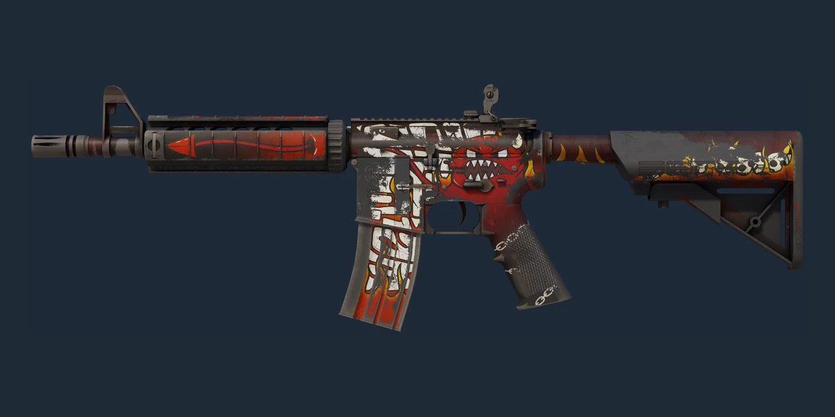 StatTrak™ M4A4 | Hellfire (Well-Worn) preview