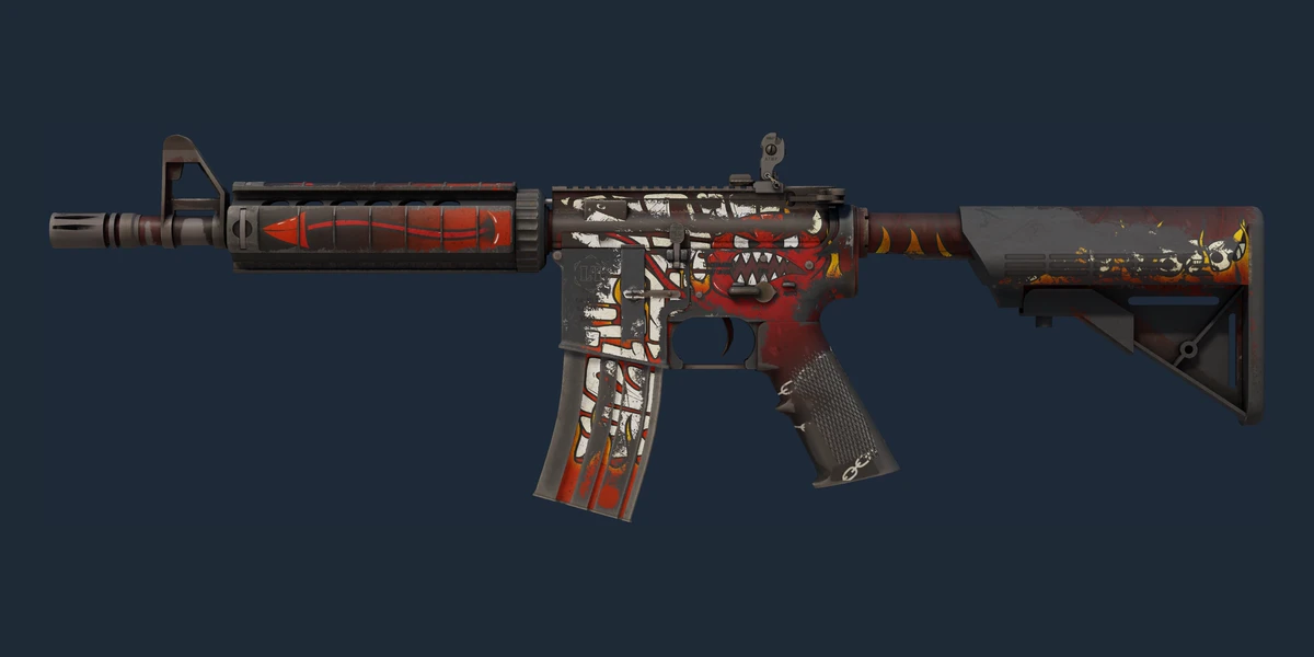 M4A4 | Hellfire (Battle-Scarred) preview