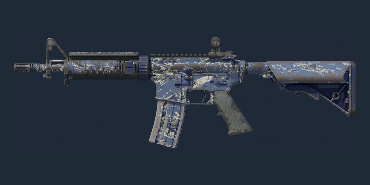 M4A4 | Naval Shred Camo (Well-Worn) preview