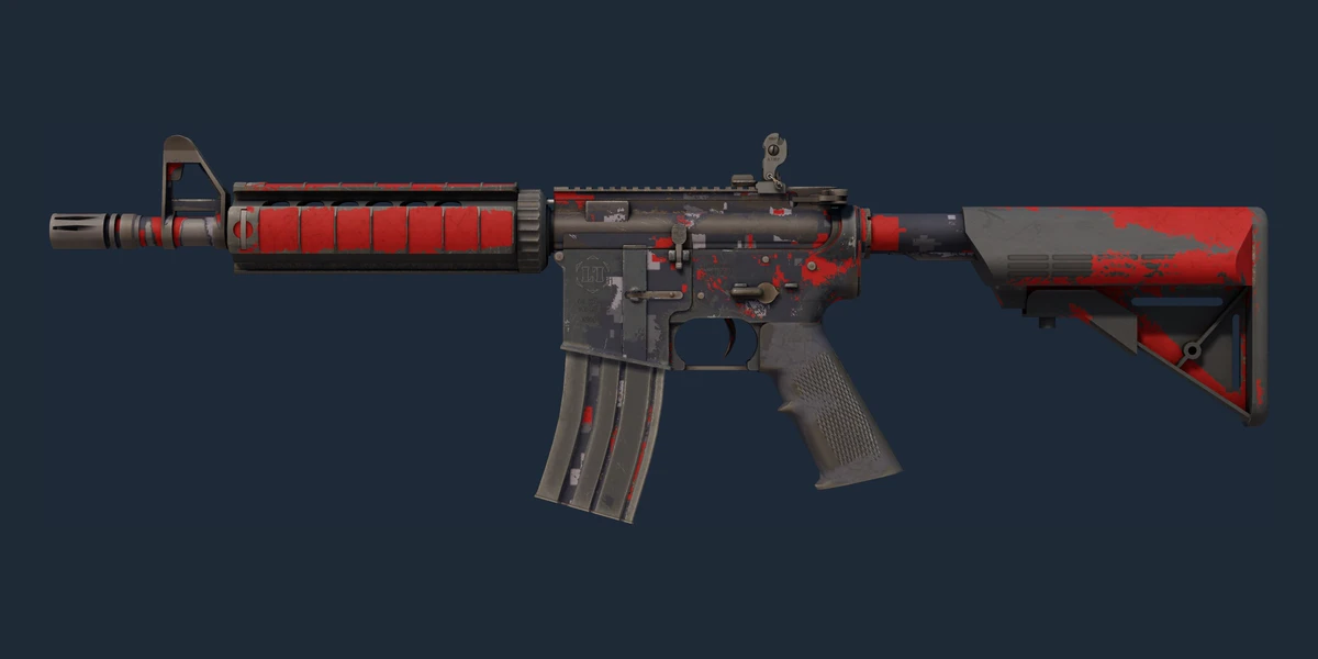 M4A4 | Red DDPAT (戦いで傷ついた) のプレビュー
