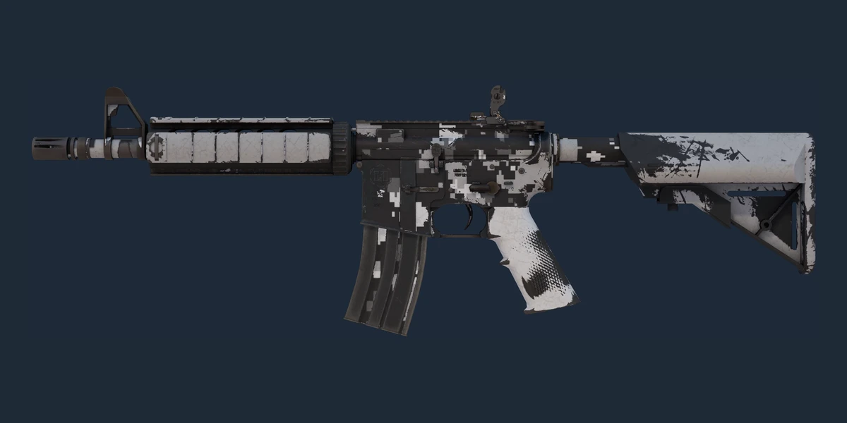 M4A4 | 시가지 디지털 위장 무늬 (현장에서 쓰인) 미리보기