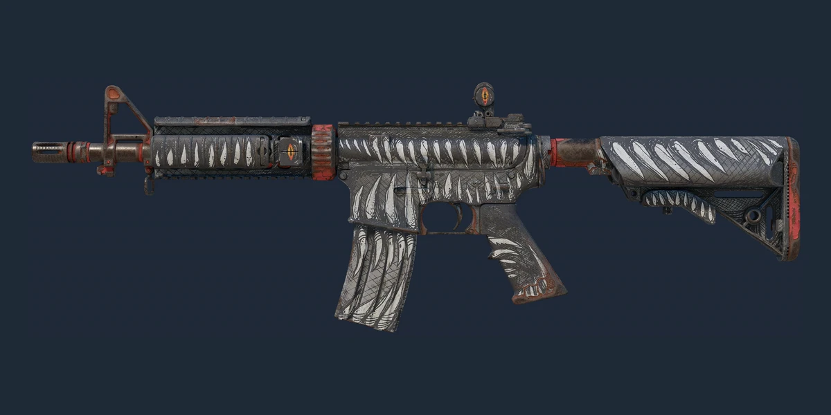 기념품 M4A4 | 날카로운 이빨 (전투로 닳고 닳은) 미리보기