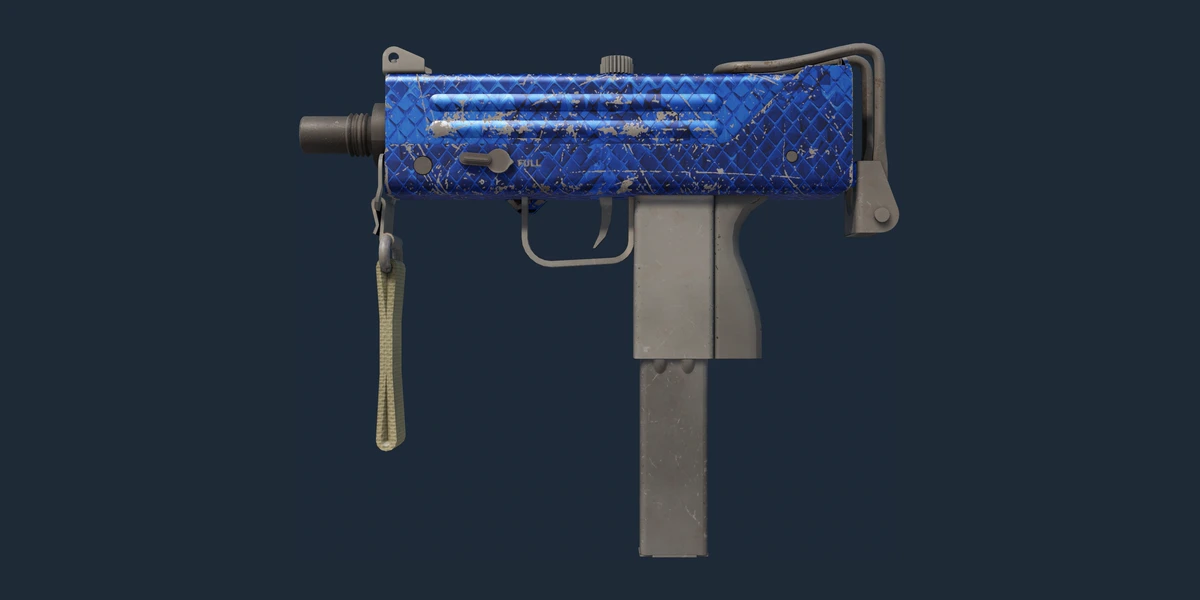 MAC-10 | Lapis Gator (Well-Worn) preview