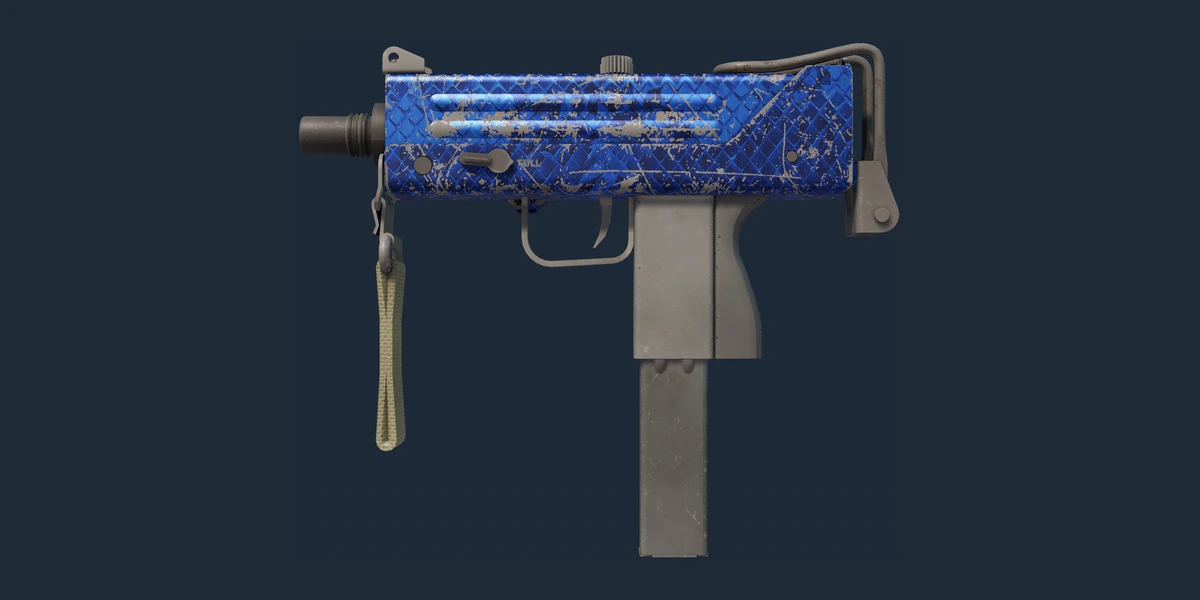 MAC-10 | Lapis Gator (Battle-Scarred) preview