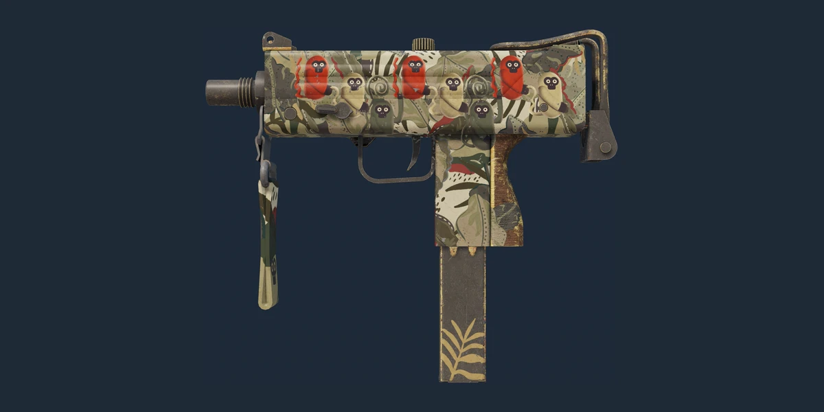 StatTrak™ MAC-10 | Monkeyflage (Well-Worn) preview