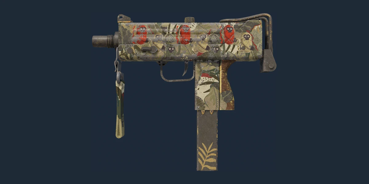 Náhled: MAC-10 (StatTrak™) | Monkeyflage (Poničený bojem)