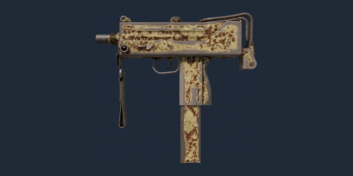Podgląd: MAC-10 | Ochrowy adamaszek (po ciężkich walkach)