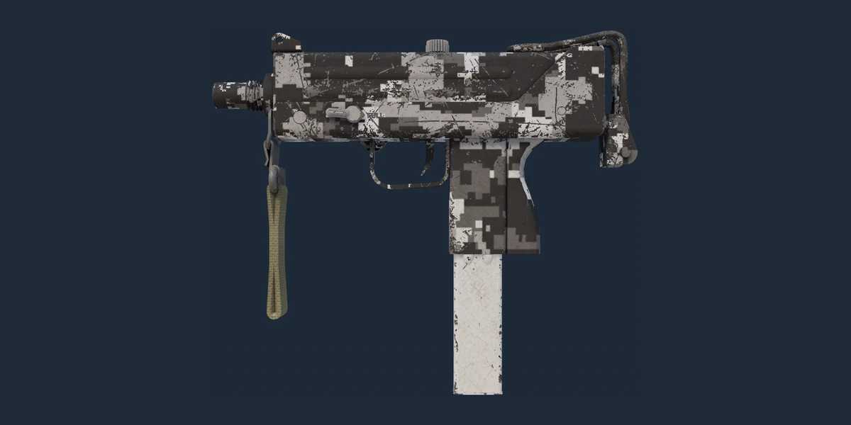 ตัวอย่าง MAC-10 | Urban DDPAT (มีรอยถลอกอย่างมาก)