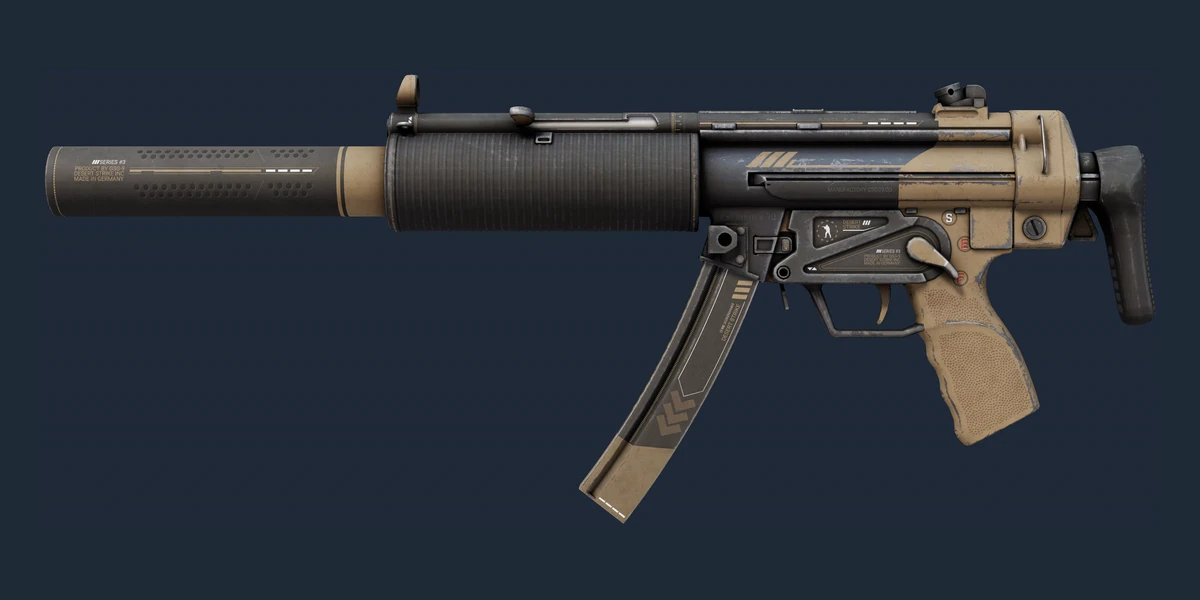 StatTrak™ MP5-SD | Desert Strike (Well-Worn) preview