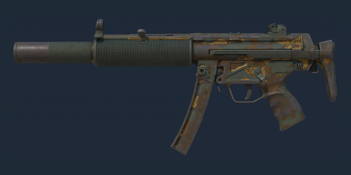 Vorschau von MP5-SD | Blattgold (Kampfspuren)