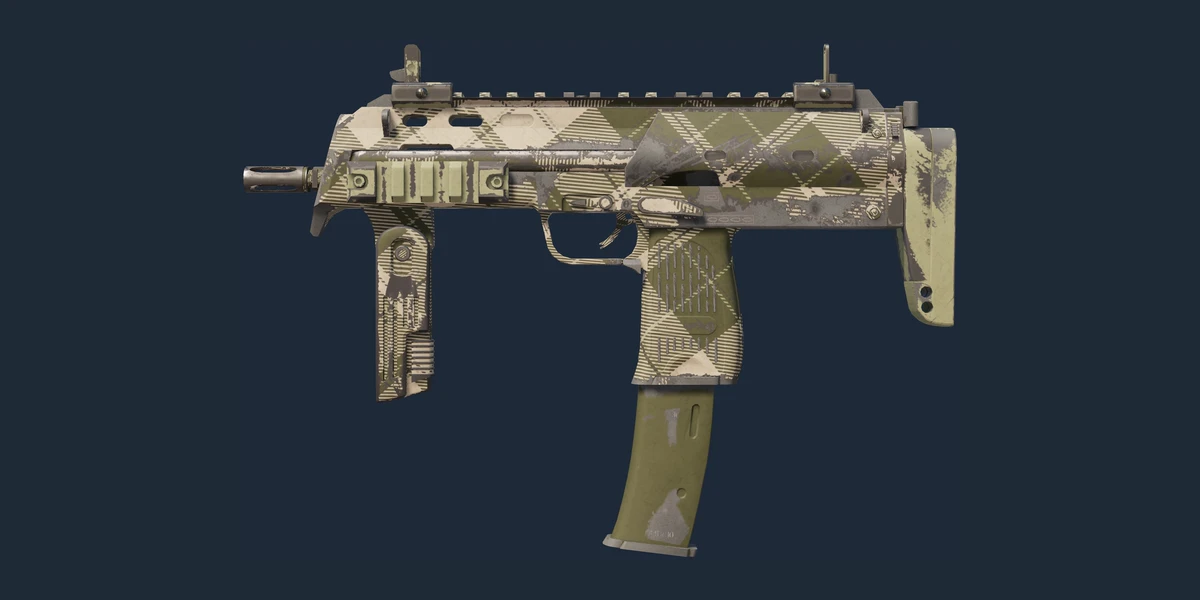 Kohteen Matkamuisto MP7 | Oliivinvihreä ruutuliina (Käytössä kokeiltu) esikatselu