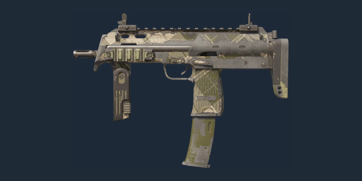 Kohteen MP7 | Oliivinvihreä ruutuliina (Reissussa rähjääntynyt) esikatselu