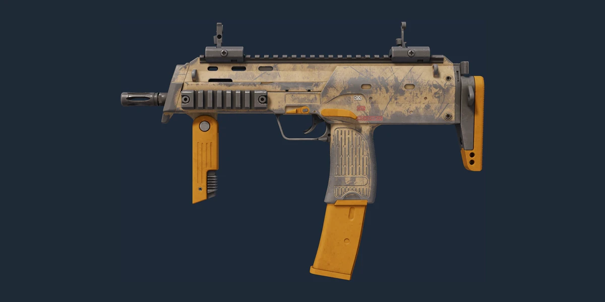 Náhled: MP7 | Short Ochre (Poničený bojem)