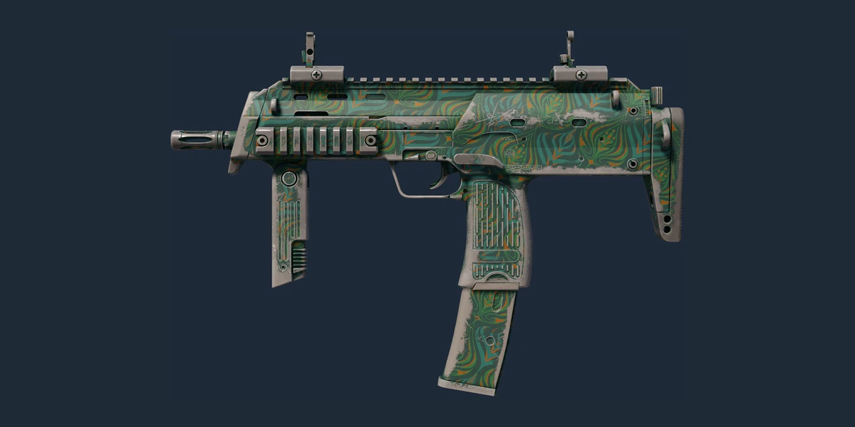 MP7 | Deniz Mavisi Çiçek (Eskimiş) önizlemesi