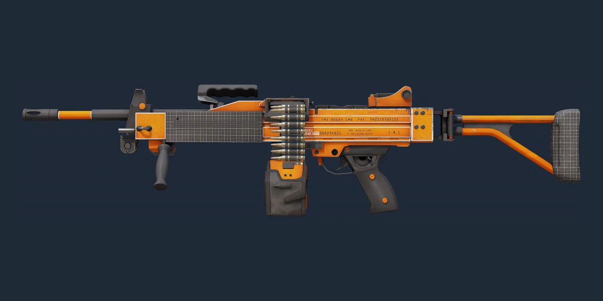 Voorbeeld van StatTrak™ Negev | dev_texture (Gloednieuw)
