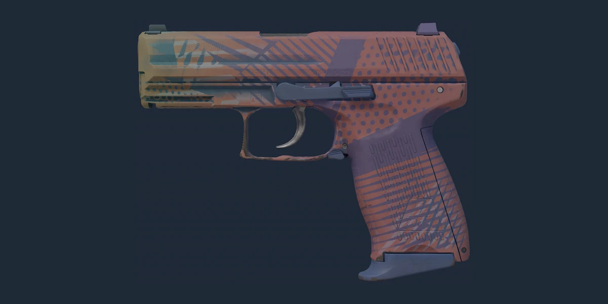 P2000 | Coral Halftone (Minimal Wear) preview
