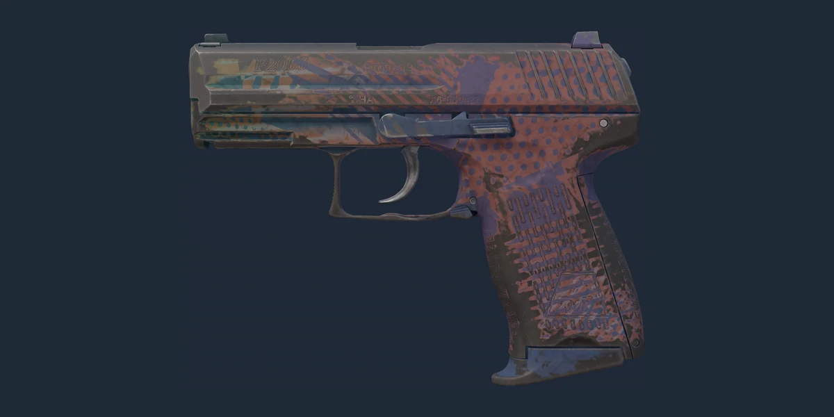 P2000 | Coral Halftone (Well-Worn) preview