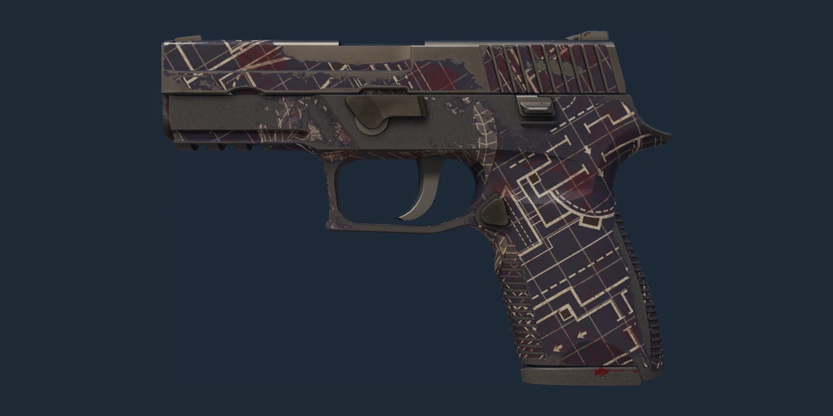 Souvenir P250 | Facility Draft (Well-Worn) preview