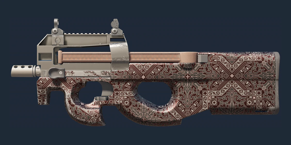Náhled: P90 | Baroque Red (Lehce opotřebený)
