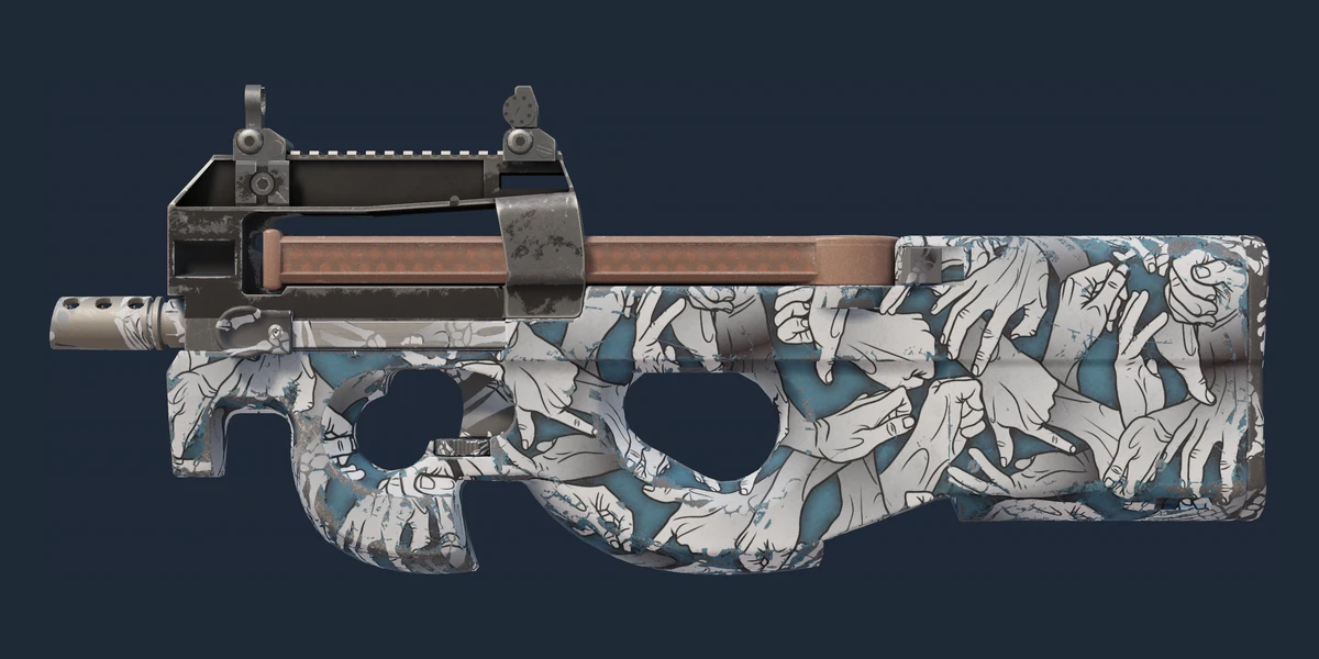 Pré-visualização de P90 (StatTrak™) | Death Grip (Testado no Terreno)