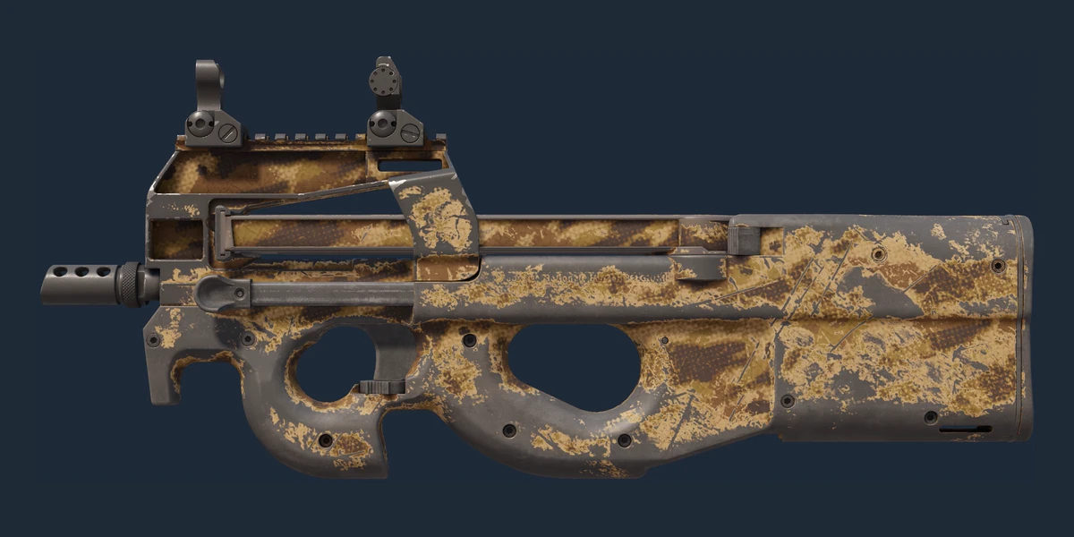 Предпросмотр: P90 | Пустынные полутона (Закалённое в боях)