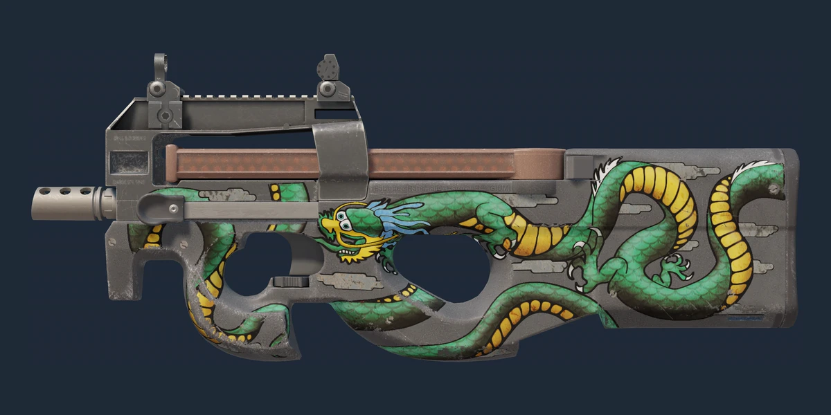 Предпросмотр: StatTrak™ P90 | Изумрудный дракон (После полевых испытаний)