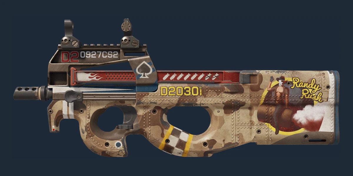 Forhåndsvisning av P90 | Randy Rush (Velbrukt)