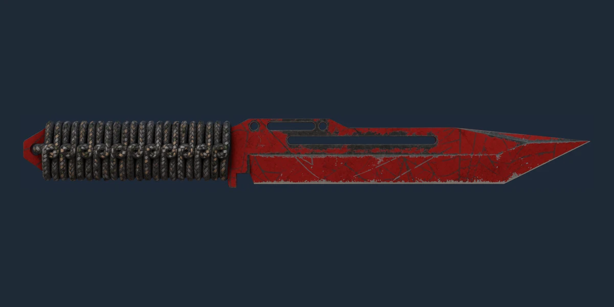 ★ Paracord Knife | Crimson Web (Battle-Scarred) preview
