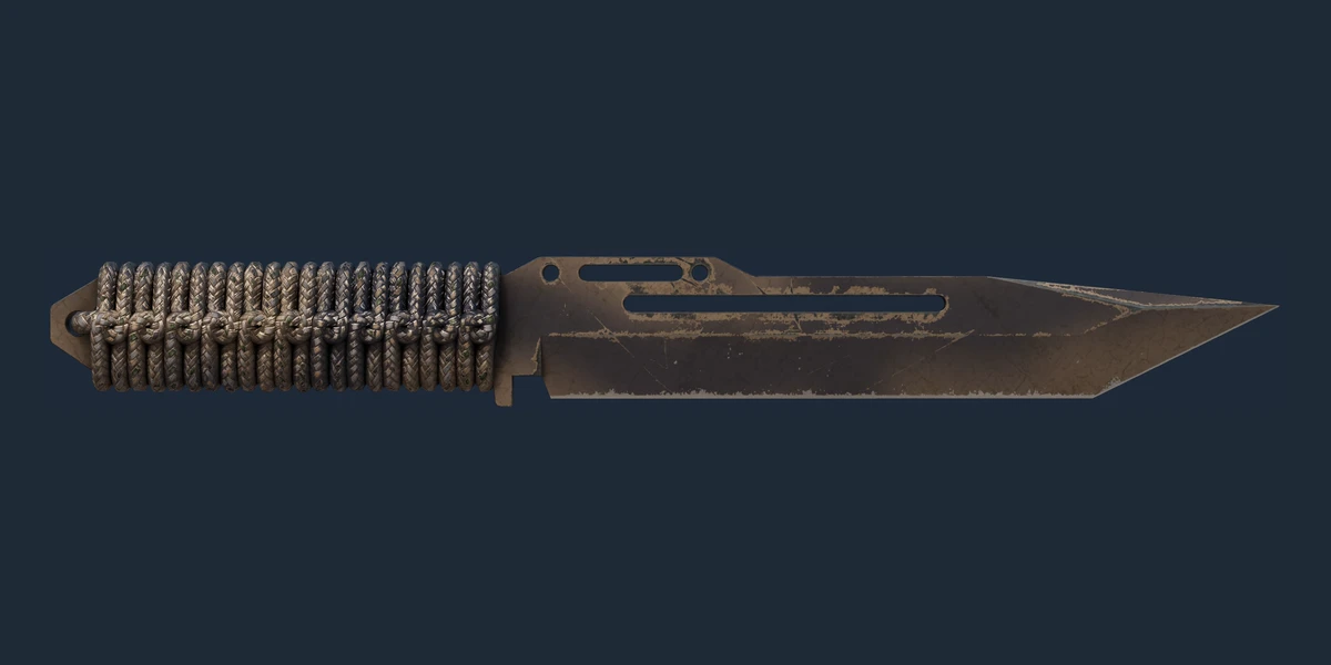 Vista previa de Cuchillo encordado ★ | Chamuscado (Bastante desgastado)