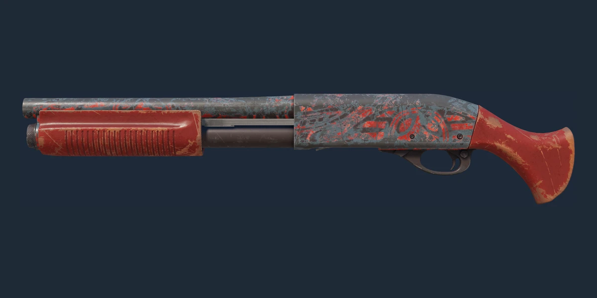 Sawed-Off | Crimson Batik (Battle-Scarred) preview