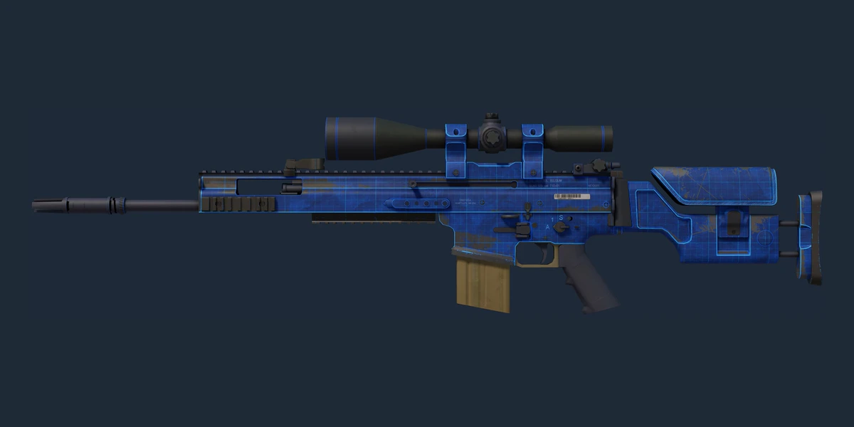 SCAR-20 | Blueprint (Well-Worn) preview