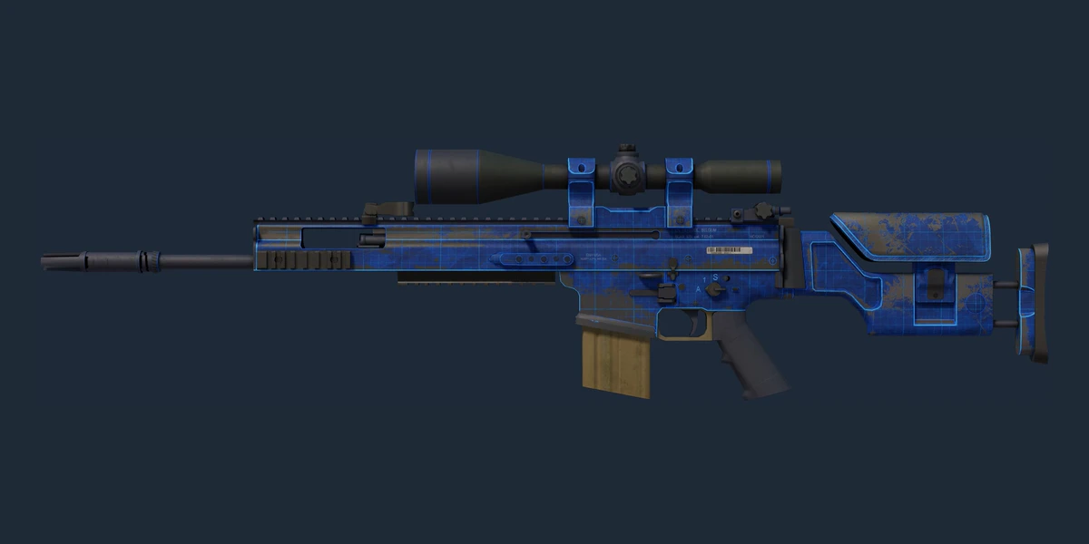 ตัวอย่าง SCAR-20 | Blueprint (ถลอกปอกเปิกจากการรบ)