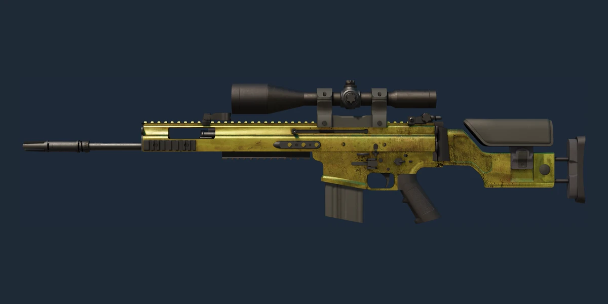 ตัวอย่าง SCAR-20 (Souvenir) | Brass (มีรอยถลอกเล็กน้อย)