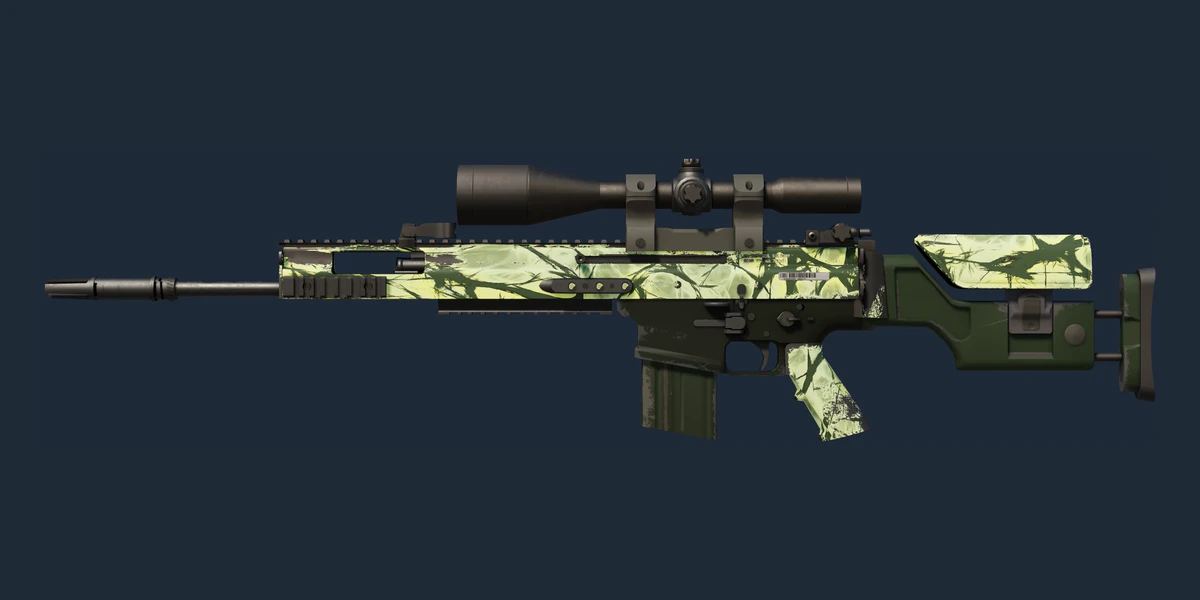 SCAR-20 | 丛林爆发 (略有磨损) 预览