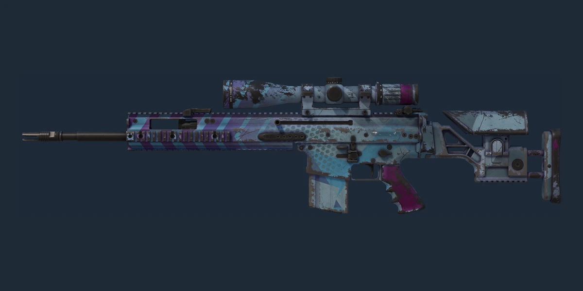 ตัวอย่าง SCAR-20 | Wild Berry (มีรอยถลอกอย่างมาก)