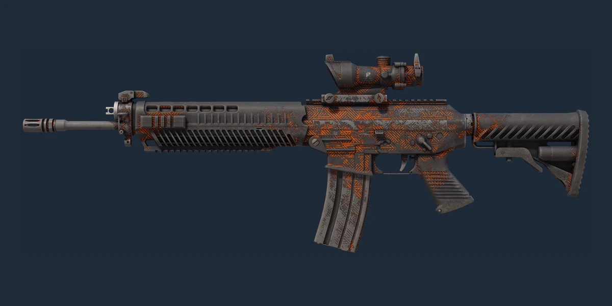 SG 553 | Basket Halftone (Battle-Scarred) preview