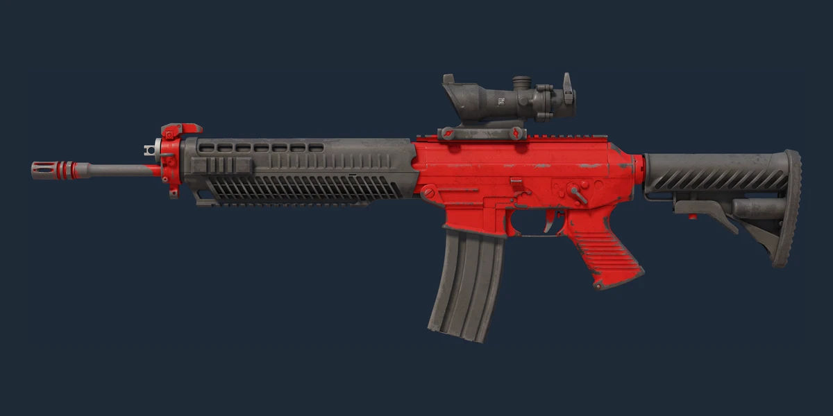 Förhandsvisning av SG 553 | Candy Apple (Stridsärrad)