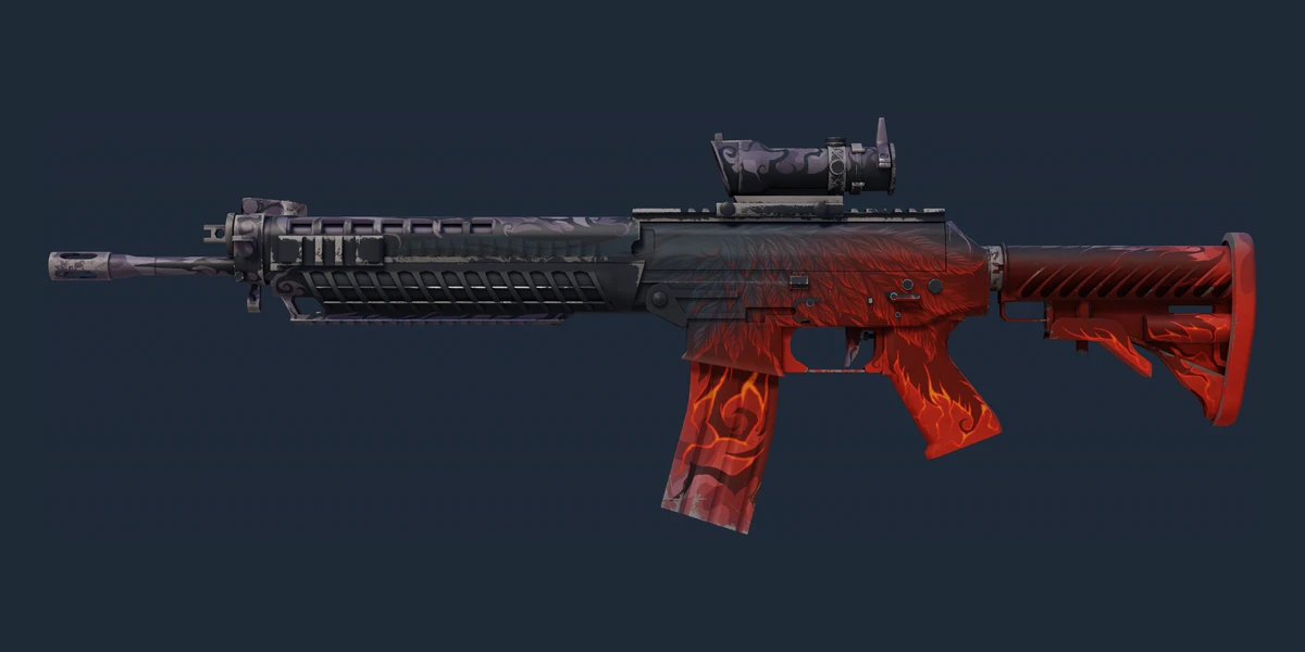 ตัวอย่าง SG 553 (StatTrak™) | Darkwing (มีรอยถลอกอย่างมาก)