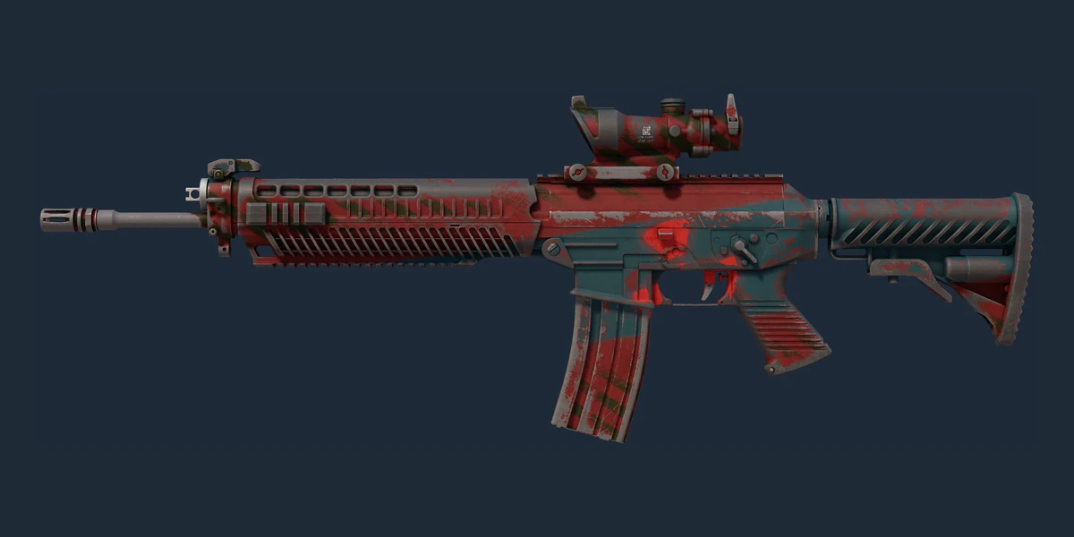 SG 553 | Kiszóródási Figyelmeztetés (Viseltes) előnézete