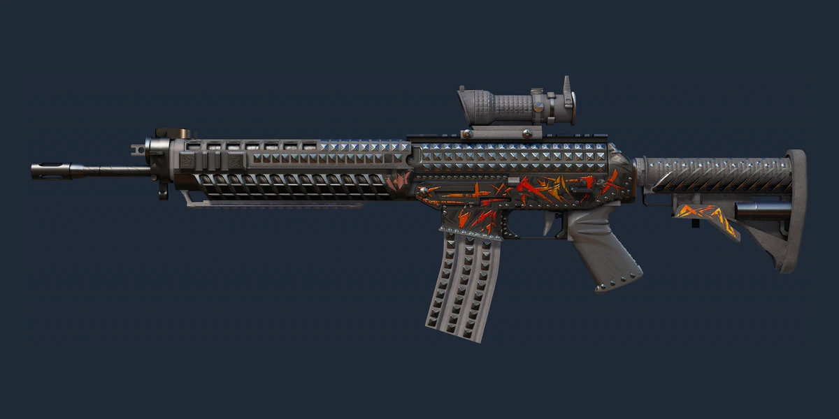 SG 553 | Heavy Metal (Minimal Wear) preview